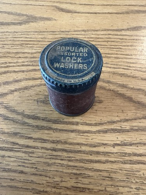 #ad #ad Vintage Popular Assorted Lock Washers Metal Tin With Washers. $14.99