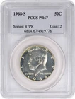 1968-S Kennedy Silver Half Dollar PR67 PCGS
