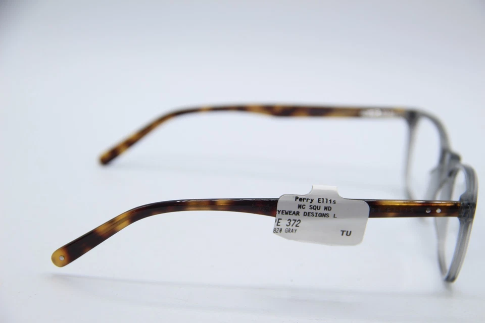 NUEVAS GAFAS PERRY ELLIS PE 372-2 GRIS CLARO HABANA AUTÉNTICO DISEÑADOR 48-20 Foto 4 de 4