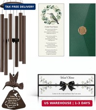 36" Memorial Wind Chimes for Outside, Sympathy Gift for Loss of Loved One, Hummi