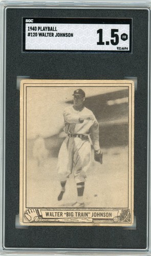 Walter Johnson #120 1940 Play Ball card