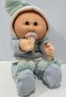 1986 Cabbage Patch Kids 12” BBB Bean Butt Baby Doll HM4, Pacifier, Knit Outfit
