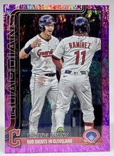 Jose Ramirez + Steven Kwan #US26 - 2025 Topps Update Series Pink Holo Foil SP