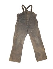 Walls Vintage Bib Overalls Men's Brown Distressed See Photos For Measurements