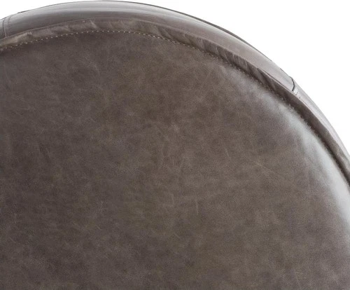 Lusso Collection Gray Leather Pouf-Versatile Comfort - Picture 2 of 5