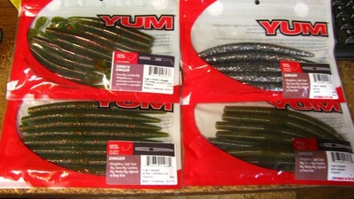 Yum 5 dinger worms, 4 pks, 4 colors, 32 ct, free shipping