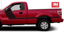 Angled Hockey 3M Vinyl Sticker Graphic Decals Stripe Ford F150 09-14 Regular Cab