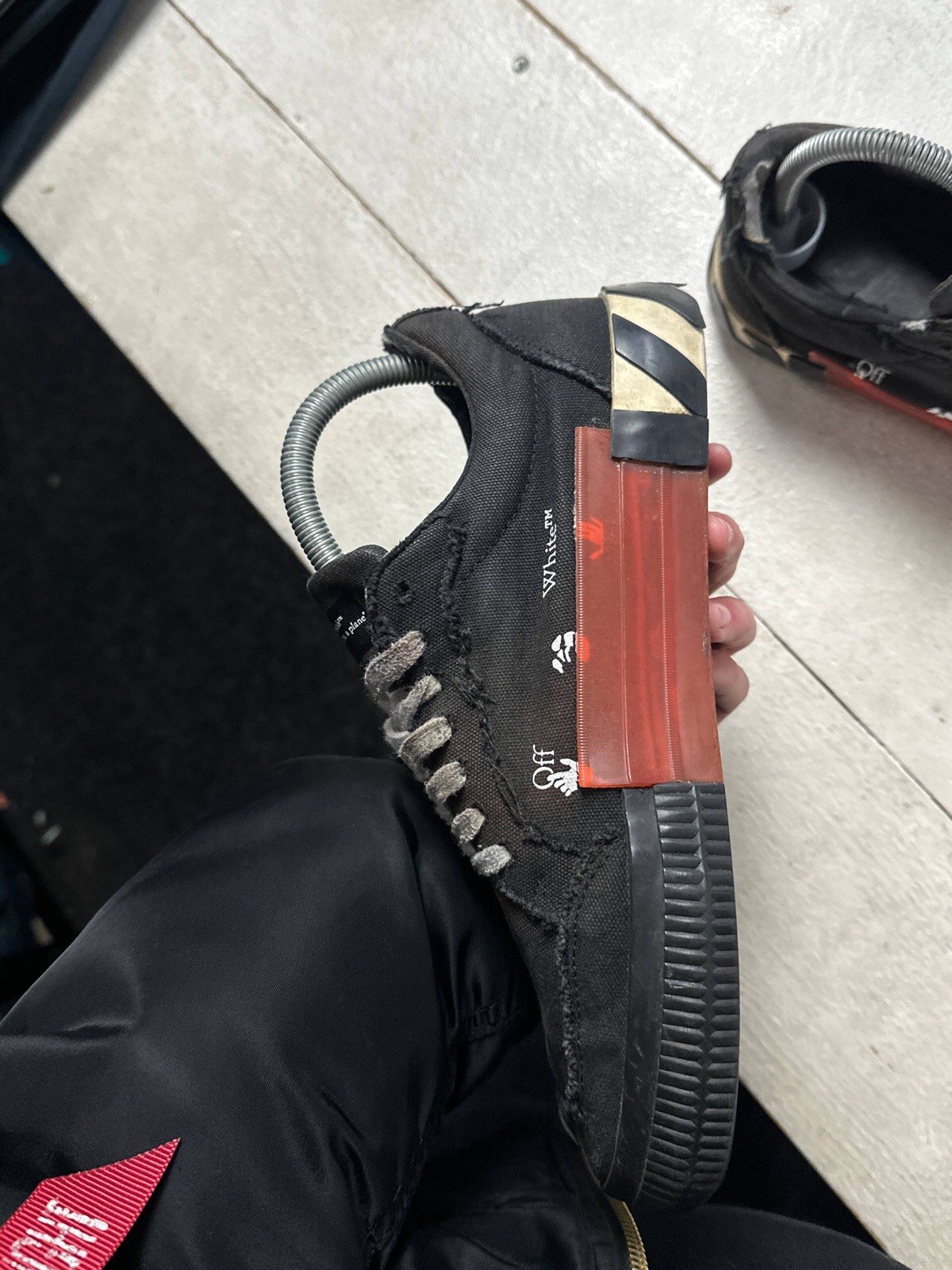 🚨 OFF WHITE DISTRESSED VIRGIN ABLOH VULCANIZED T… - image 5