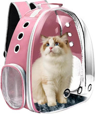 Cat Backpack Carrier, Pet Cat Carrier with Ventilated Design for Carrying Puppy