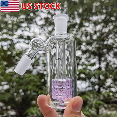 1x 14mm 45 Degree Glass Ash Catcher 45° Smoking Hookah Water Pipe Ash Catcher