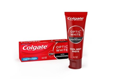 Colgate Optic White Whitening Toothpaste with Charcoal, Cool Mint, 4.2 oz Tube