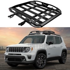 For Jeep Renegade 2015-2025 Roof Rack Cargo Carrier Basket Cross Bars W Lights For Jeep Renegade 2015-2025 Roof Rack Cargo Carrier Basket Cross Bars W Lights