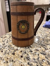 Vintage Western Michigan University Wooden Barrel Mug Stein Cup Jen Products