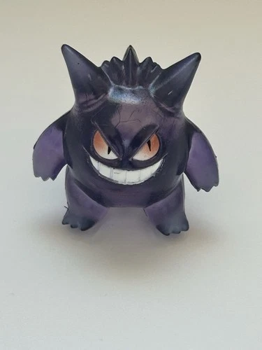 Vintage Pokemon Gengar TOMY Clear Purple Translucent Figure 1998 Nintendo Rare17
