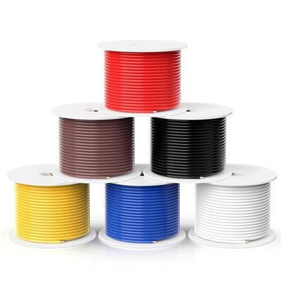 TOPDC 16 Gauge Electrical Wire, 6 Colors, 100FT Each Automotive Wire Combo, Copp