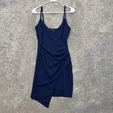 Faux Wrap Slip Dress Medium Clubwear Party Y2K Chic Sexy Minimalist Assymetrical