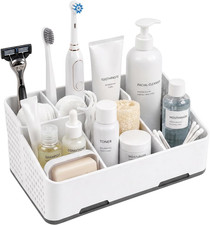 Countertop Bathroom Organizer, Toothbrush Holder with Drainage