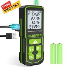 Huepar Professional Green Laser Measuring Tool 196ft, Digital 196FT, green 