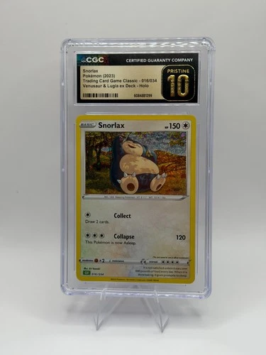 Pristine 10 Snorlax Pokémon (2023) 016/034 Holo CGC Graded