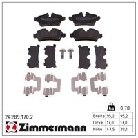 Zimmermann BremsbelÄGe Bremsbelagsatz Hinten FüR Mini R55 R56 R57 R58 R59