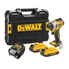 Dewalt DCF809D2T XR Impact Driver 2x 18v 2Ah Batteries, Charger  & TStak Case