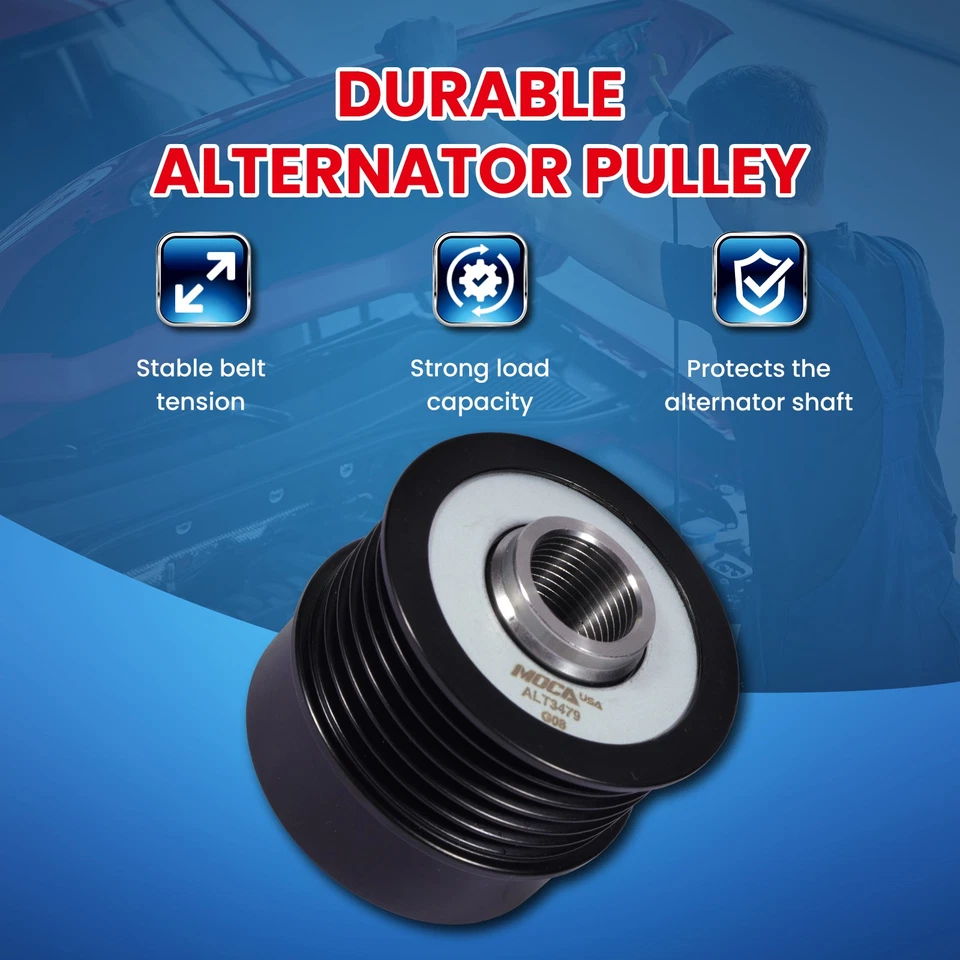 Polea desacopladora de alternador para Crown Victoria Grand Marquis Lincoln Mercury V8 Foto 3 de 4