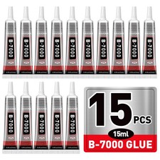 15 PCS B-7000 Glue Clear for Rhinestone Crafts, Jewelry and Bead Adhesive B7000