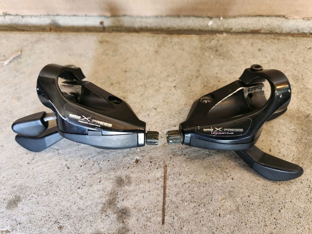 Vintage Suntour X-Press Accushift Plus 3x7 MTB Shifters | eBay