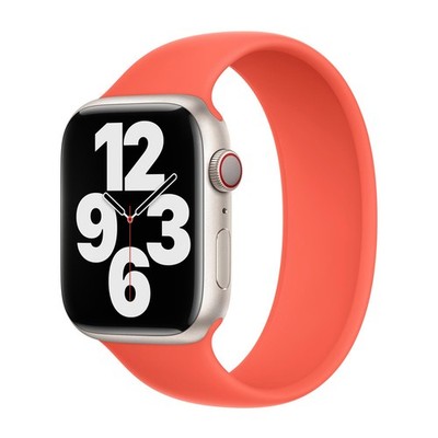 Silikon Solo Loop für  Apple Watch | 44/45/46/49 mm - Größe 9 - Nectarine