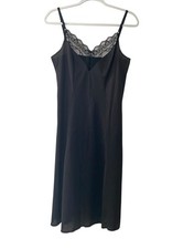 Vintage Maidenform "Something Special" Nylon Black Full Slip Lace Size 34