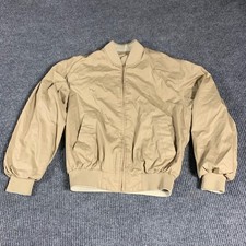 VTG Members Only Jacket Mens 40 Beige Reversible Bomber Full Zip Light Retro 80s