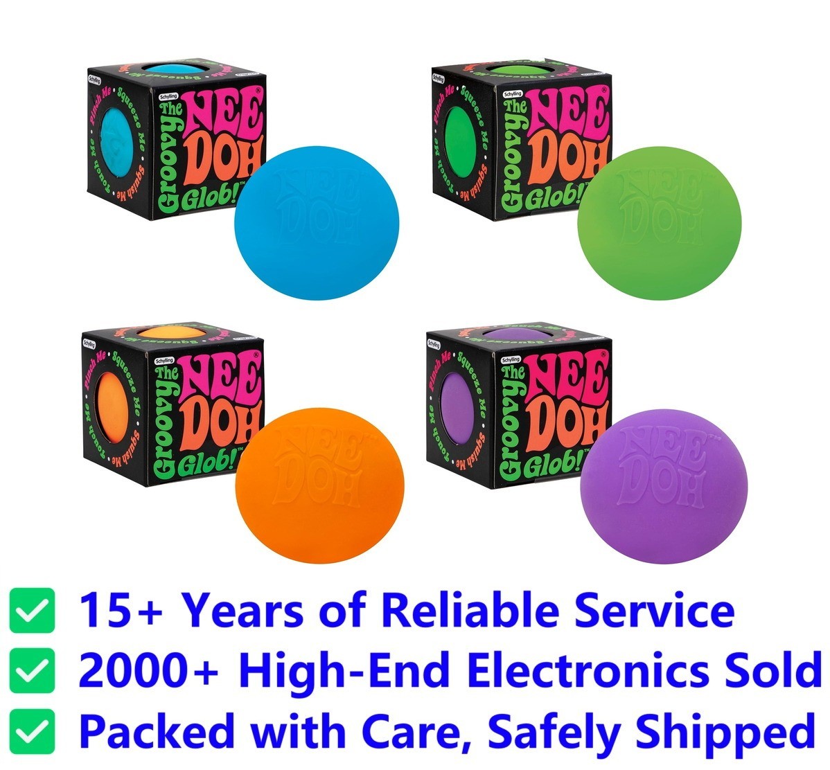Schylling NeeDoh Original Groovy Glob Stress Ball Assorted Color New