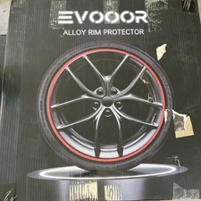 Alloy Wheel 21” Rim Protector Red Strips for Curb Rash Prevention Only 3
