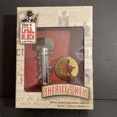 Project Genius Cell Block Series - Sheriff''s Key Metal Detanglement Puzzle NEW