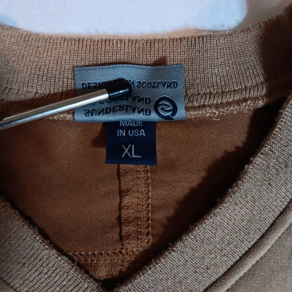 复古苏格兰桑德兰经典套衫 XL 高尔夫夹克微型麂皮绒美国 — 第 3/4 张图片