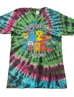 Ripndip Tie Dye Short Sleeve Tee T-shirt Top Pullover Must Be Nice Sesame Street