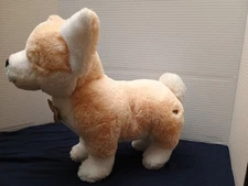 Precious FAO Swartz Corgi Puppy Plush Bow Tie Fluffy Tail