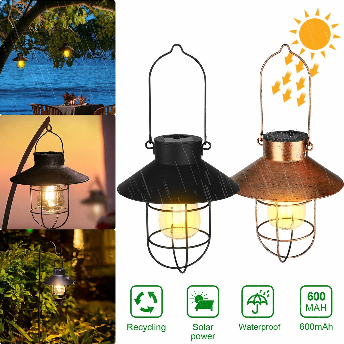 Farmhouse solar lantern deals