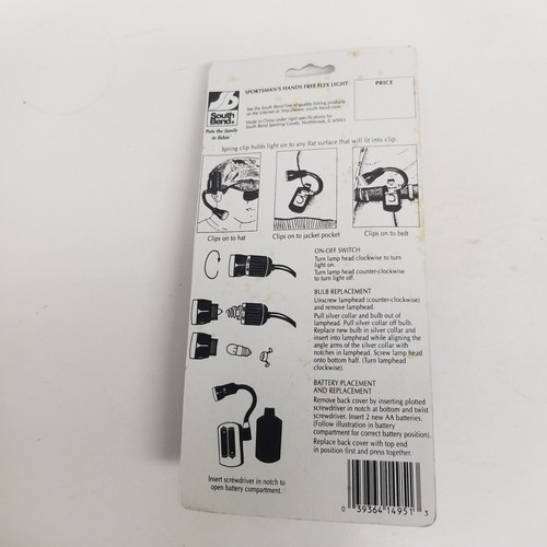 Vintage South Bend Outdoorsman Hands Free Flex Light, Clip On, Battery Operated - Picture 4 of 7