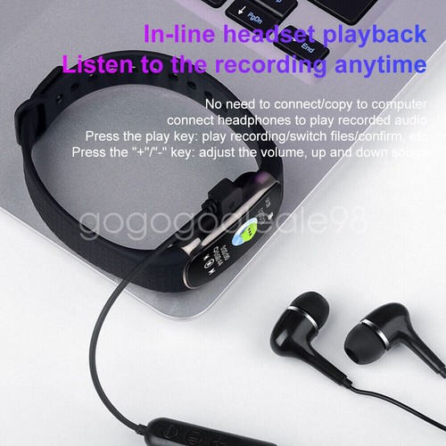 16G Digital Voice Recorder Watch Voice Activated Dictaphone Lecture Recorder USA - Picture 12 of 22