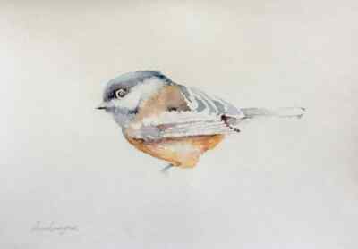 Coal Tit, Birds, Watercolor artwork, Handmade, Original painting on paper.signed