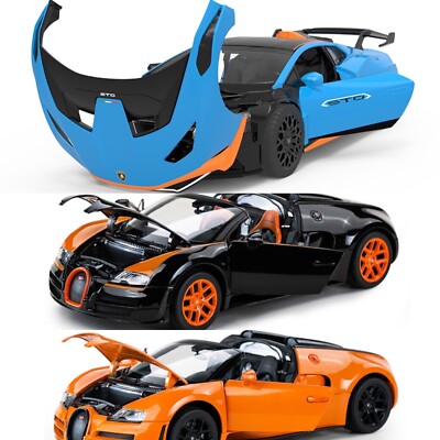 Rastar Die Cast Alloy Kinder Spielzeugauto zwei Modelle Lamborghini und Bugatti Maßstab 1:18