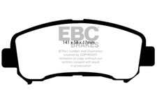 Pastiglie freno anteriori EBC Ultimax per Nissan Qashqai +2 1.5 TD (106 CV) (2009>14)