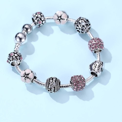 Voroco Copper Beads Pendant Bracelet Charm Beauty Women Wedding Nice Jewelry - Video 1 of 1