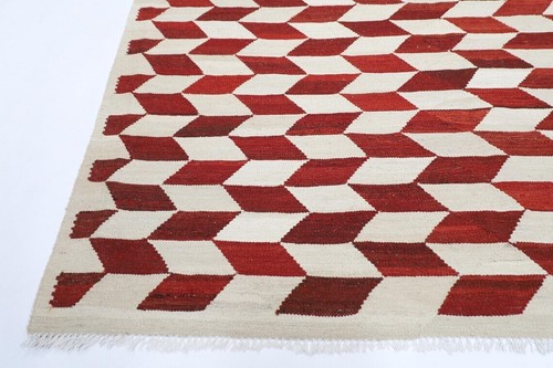 8 x 10 ft tribal Area Kilim Afghan Hand Knotted Veg Dye Wool Living Room Kilim - Picture 6 of 10