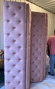 Pink Silk 4 Panel Screen Button Tufting By Heritage Hickory Nice Headboard