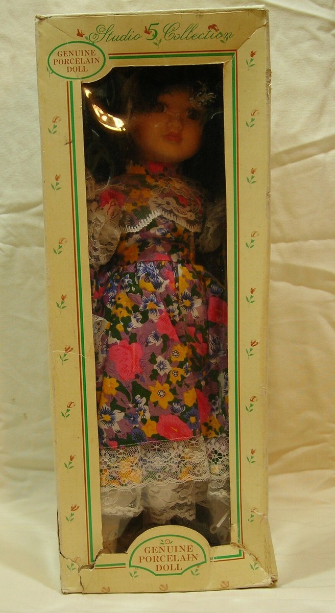 Vintage Genuine Porcelain Doll by Studio Collection Lace Dress