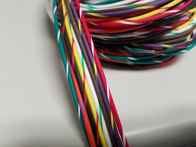 14 AWG GXL HIGHTEMP AUTOMOTIVE POWER WIRE 8 STRIPED COLORS 50 FT EA 