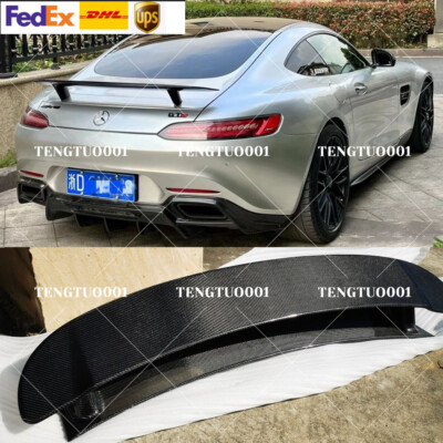 Carbon Fiber Rear Trunk Spoiler Wing For Mercedes Benz AMG GT GTS C190 Edition 1