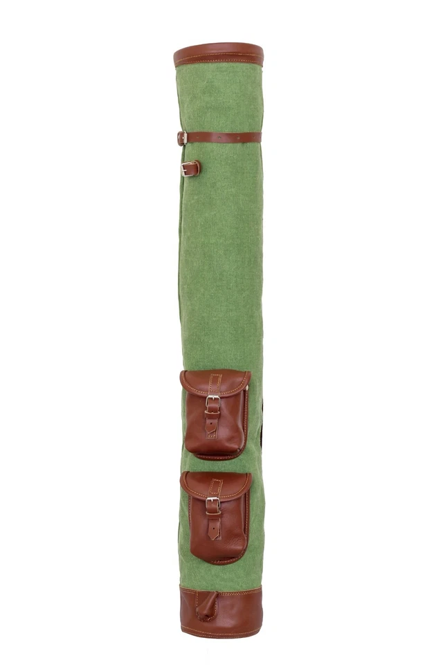 Bolsa de transporte ligera de lona de cuero para palos de golf bolsa para lápices de domingo Foto 2 de 4